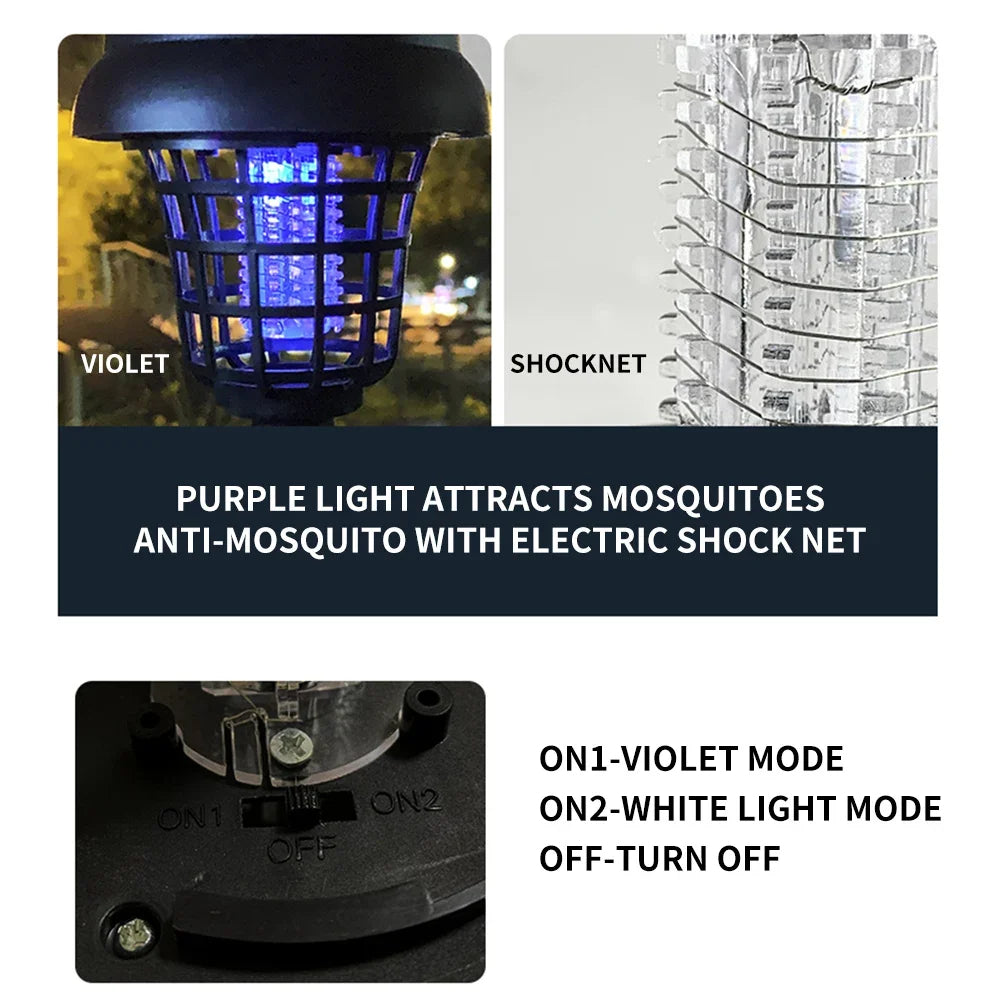 LAMPARA SOLAR MATA MOSQUITOS